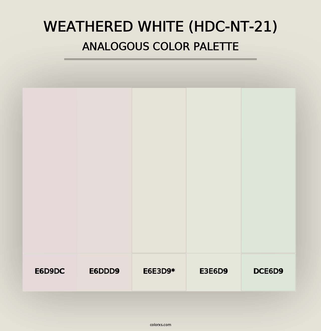 Weathered White (HDC-NT-21) - Analogous Color Palette