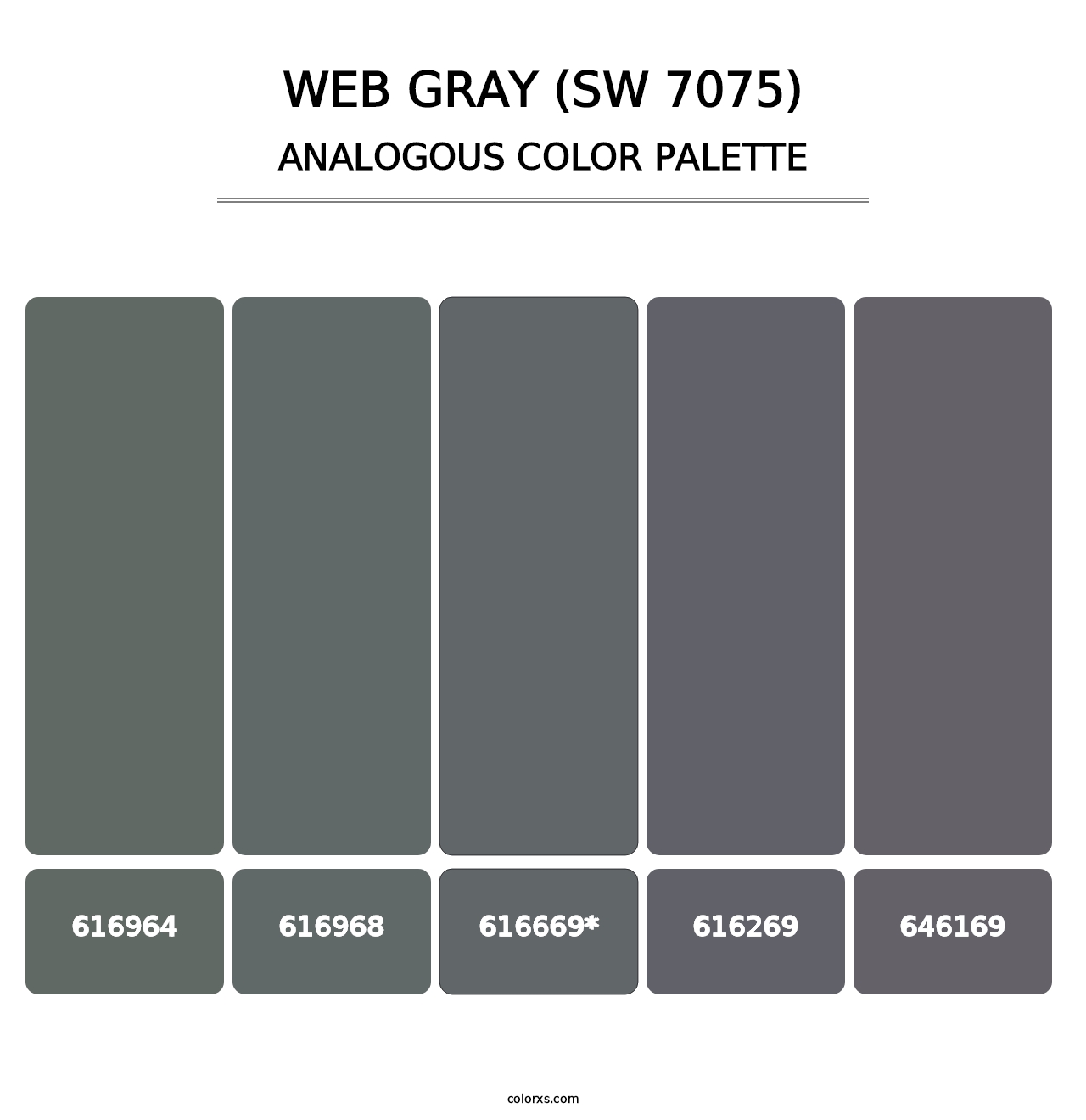 Web Gray (SW 7075) - Analogous Color Palette