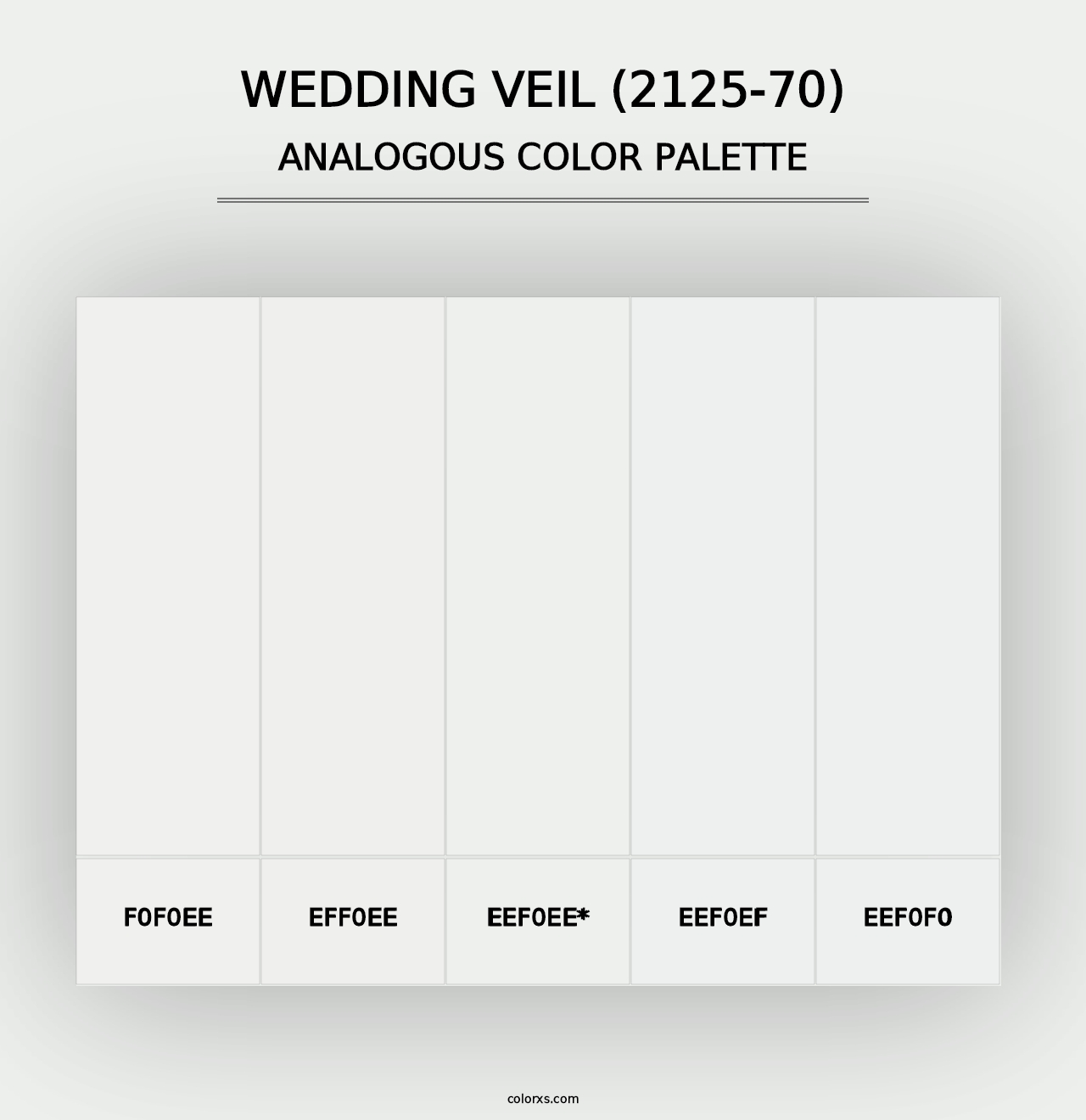 Wedding Veil (2125-70) - Analogous Color Palette