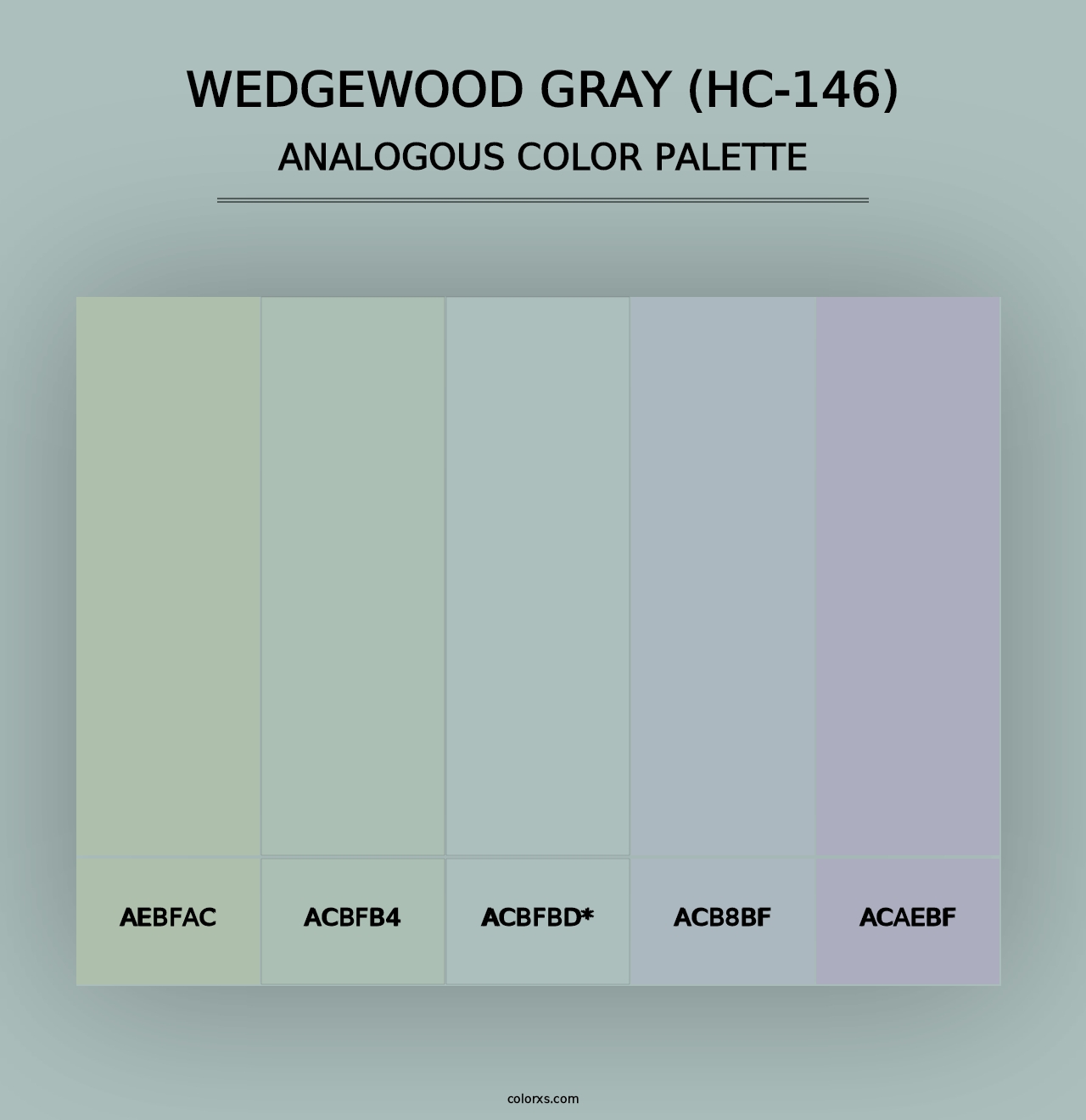 Wedgewood Gray (HC-146) - Analogous Color Palette