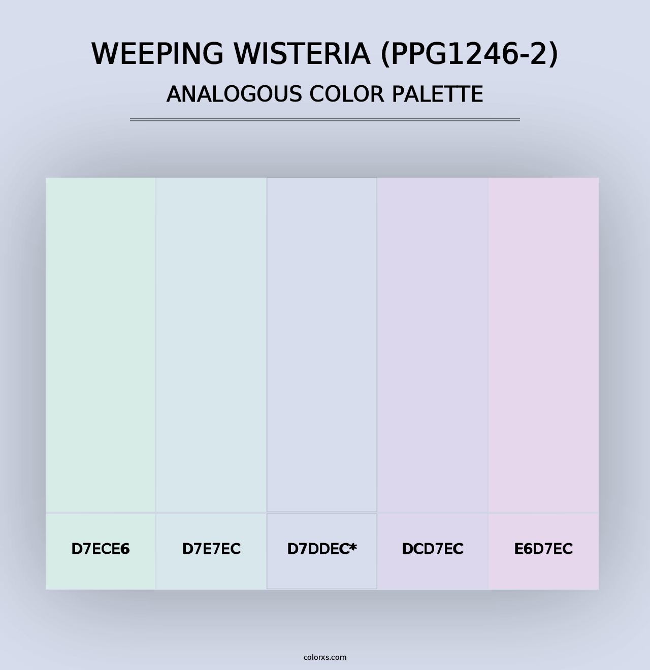 Weeping Wisteria (PPG1246-2) - Analogous Color Palette