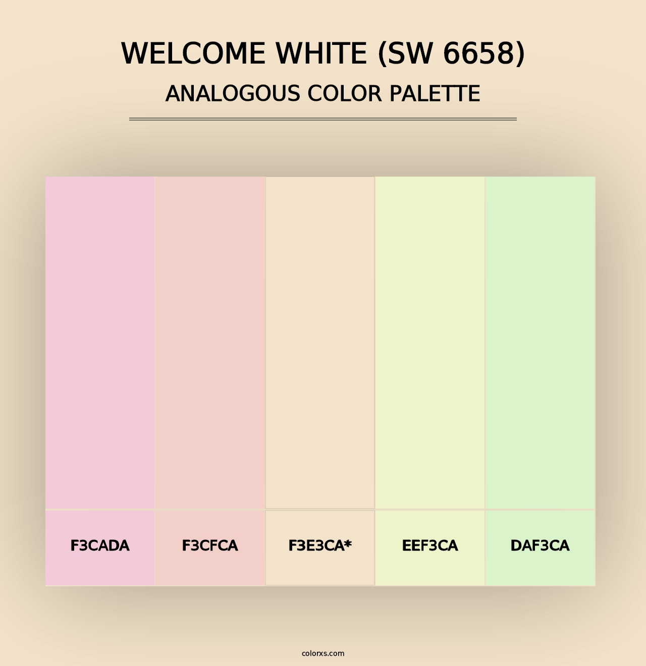 Welcome White (SW 6658) - Analogous Color Palette