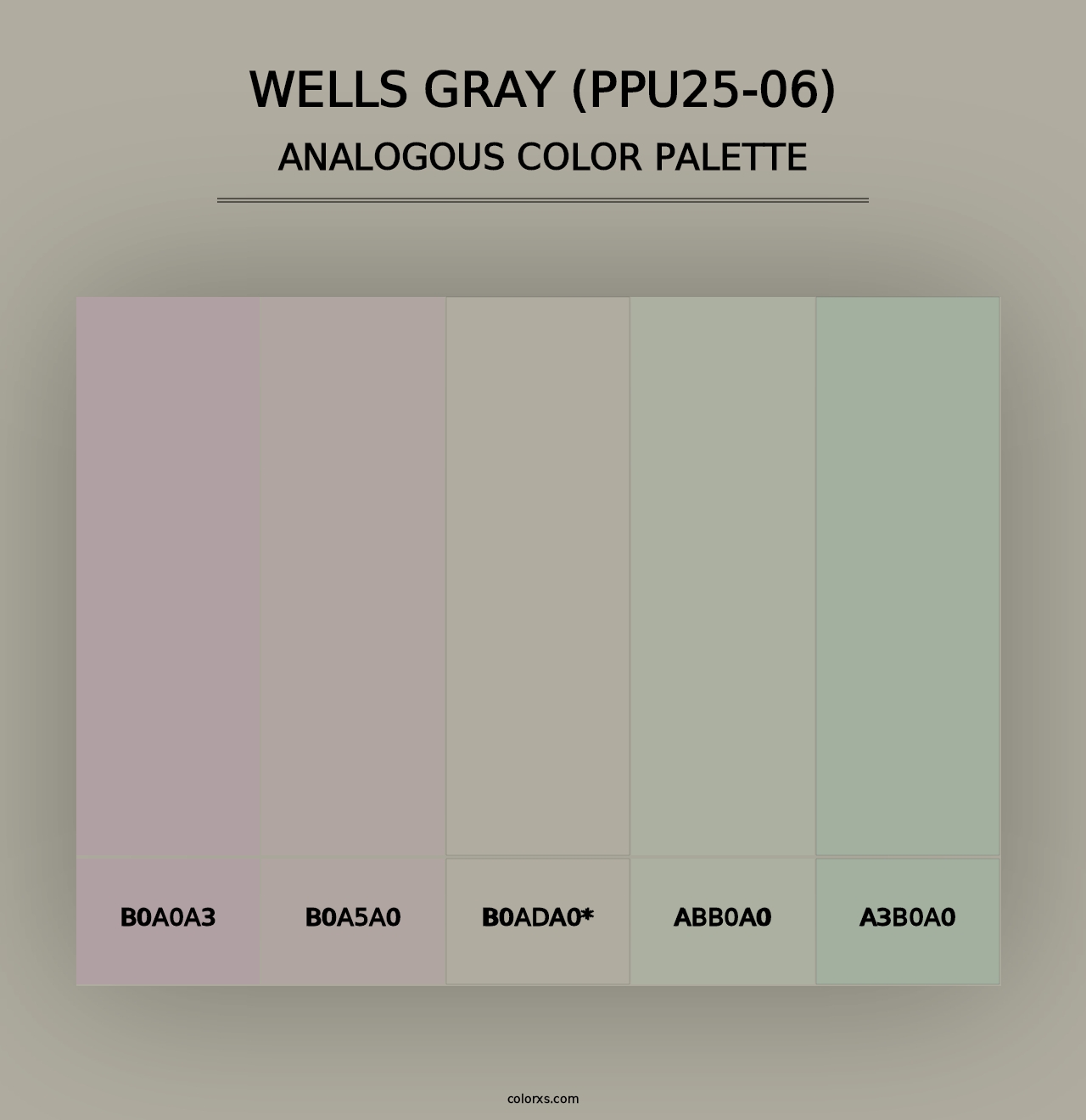 Wells Gray (PPU25-06) - Analogous Color Palette