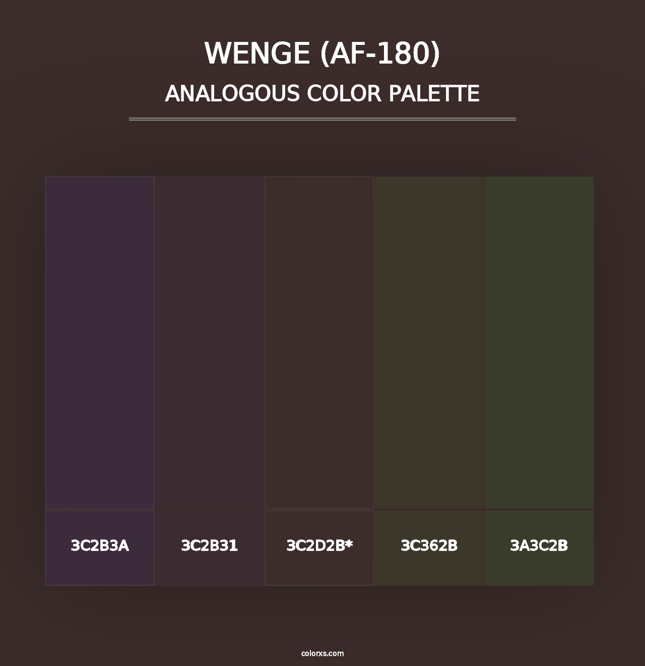 Wenge (AF-180) - Analogous Color Palette