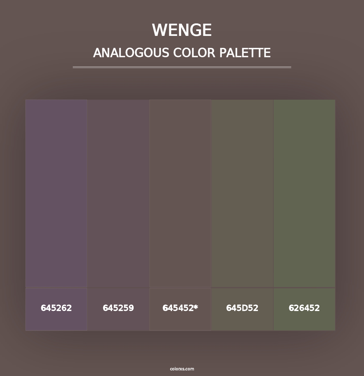 Wenge - Analogous Color Palette