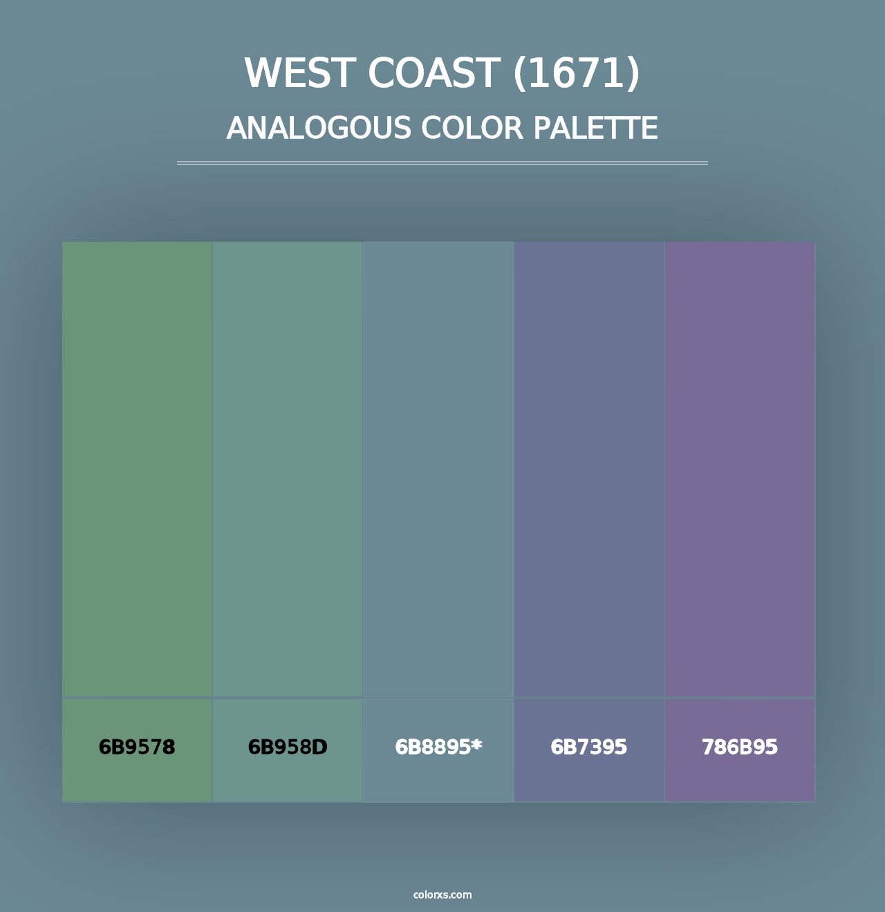 West Coast (1671) - Analogous Color Palette