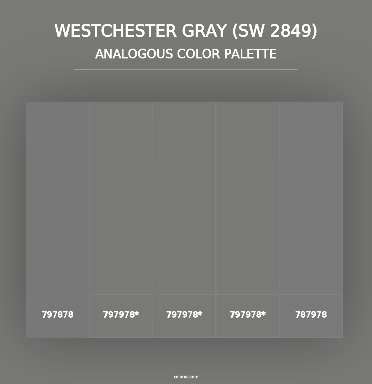 Westchester Gray (SW 2849) - Analogous Color Palette