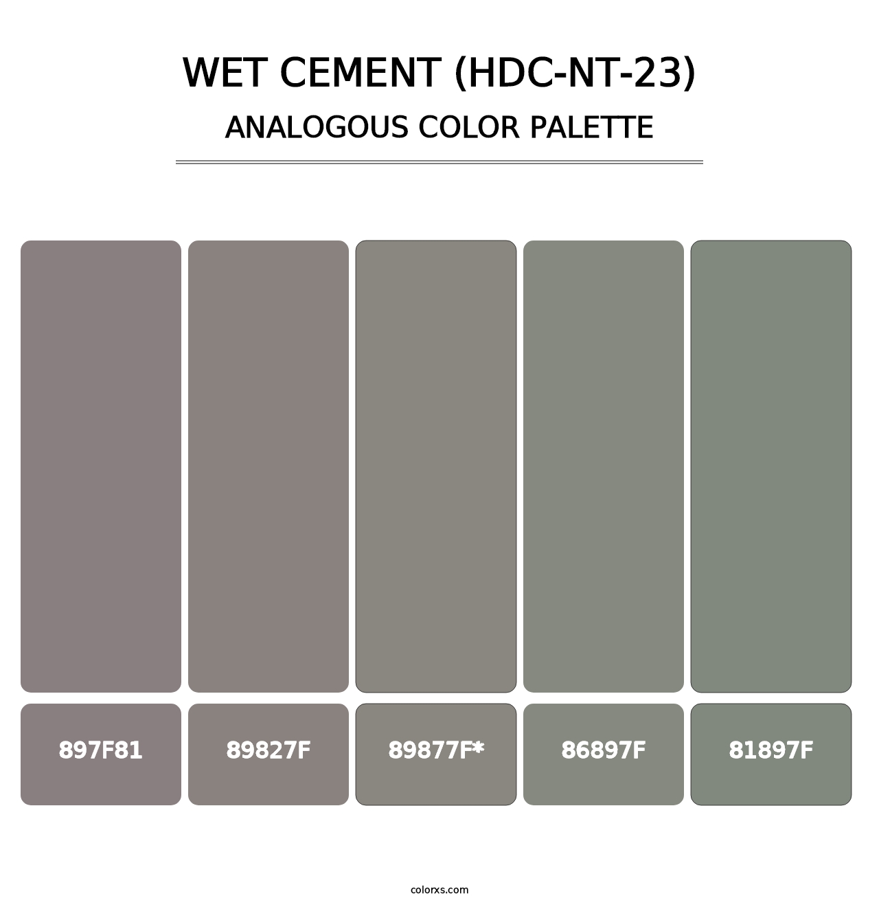 Wet Cement (HDC-NT-23) - Analogous Color Palette