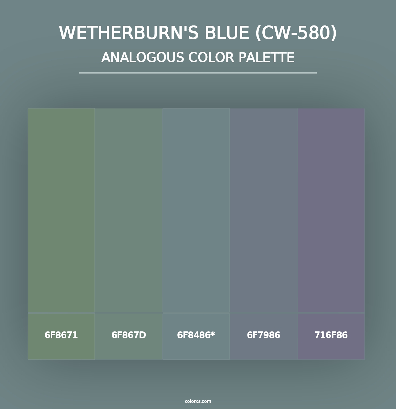 Wetherburn's Blue (CW-580) - Analogous Color Palette