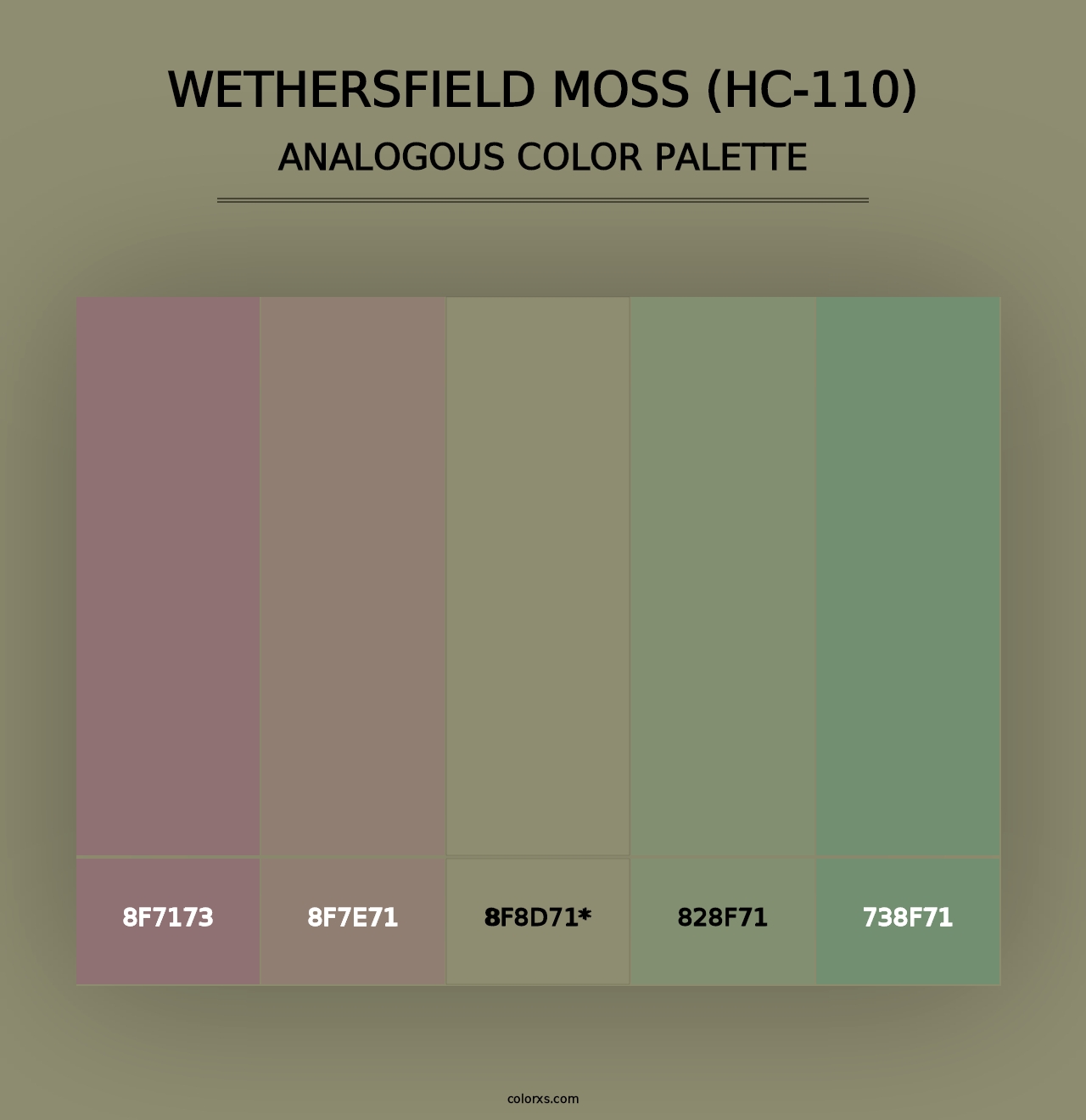 Wethersfield Moss (HC-110) - Analogous Color Palette