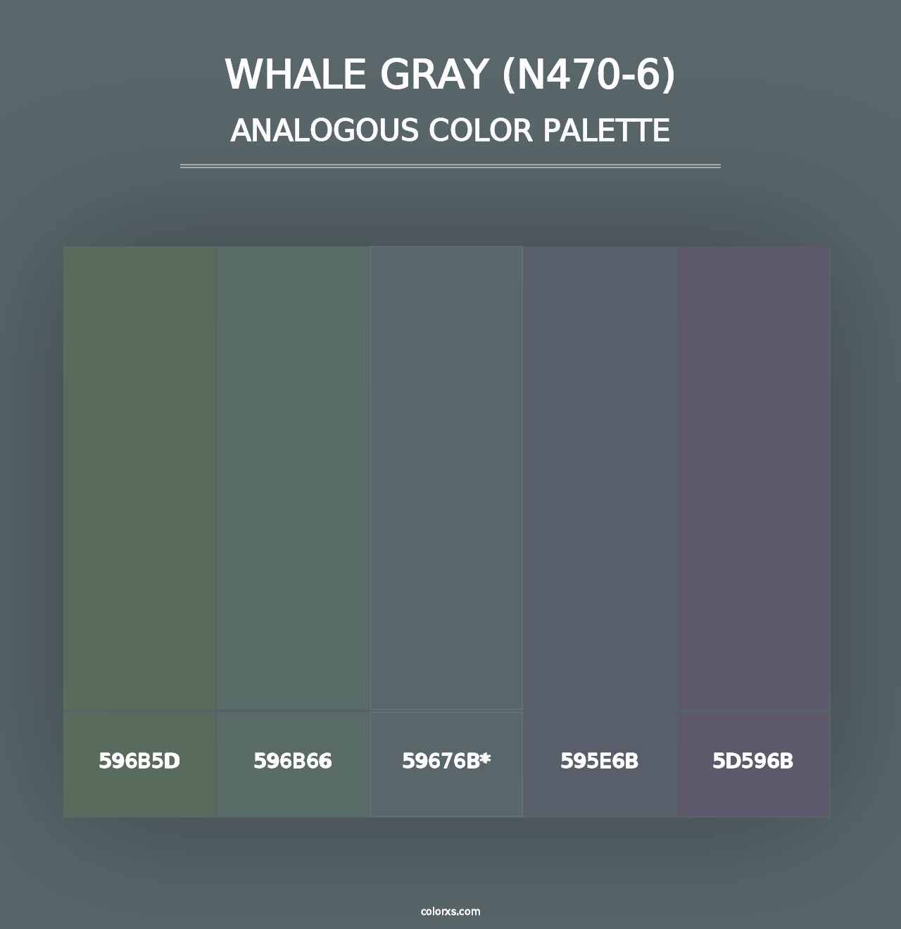 Whale Gray (N470-6) - Analogous Color Palette