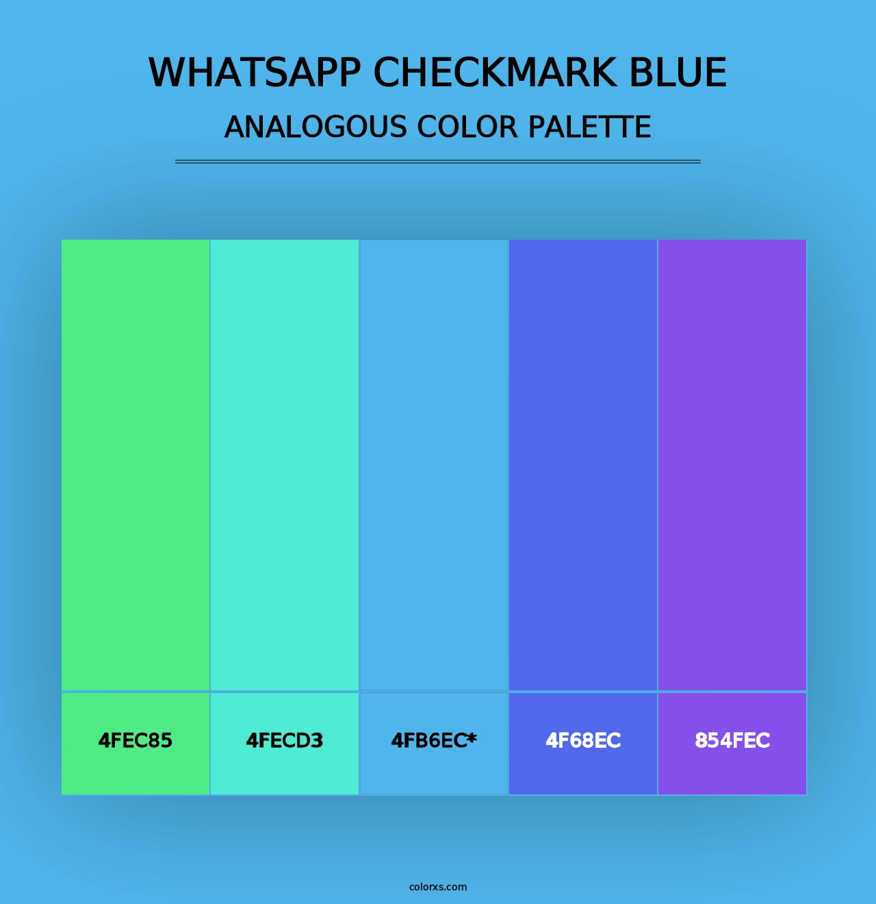 WhatsApp Checkmark Blue - Analogous Color Palette