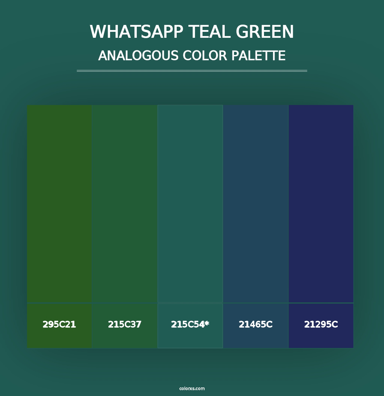 WhatsApp Teal Green - Analogous Color Palette