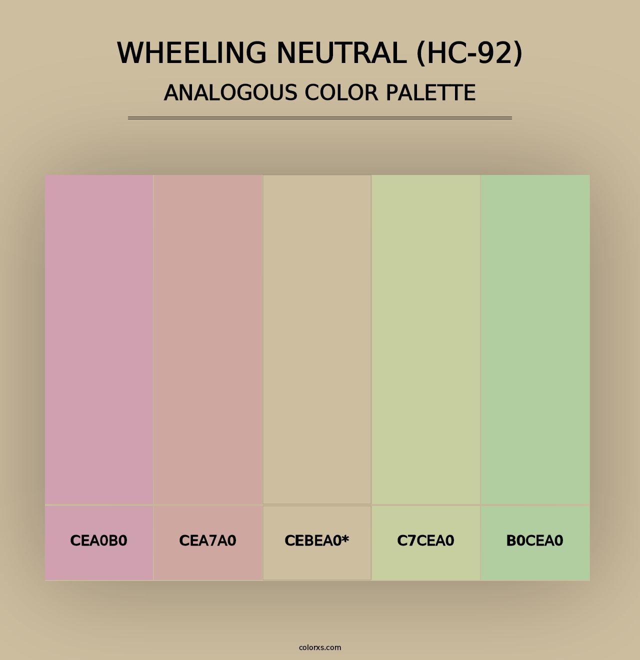 Wheeling Neutral (HC-92) - Analogous Color Palette