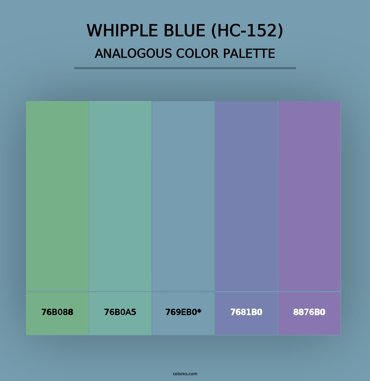 Whipple Blue (HC-152) - Analogous Color Palette