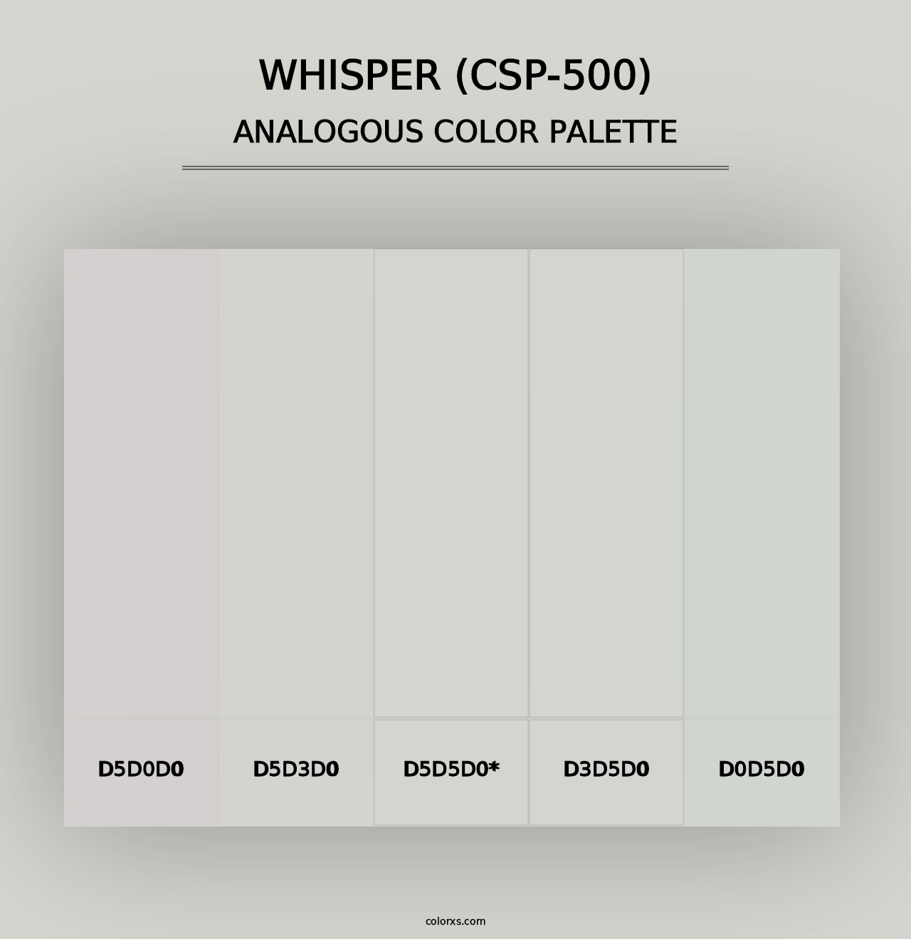 Whisper (CSP-500) - Analogous Color Palette