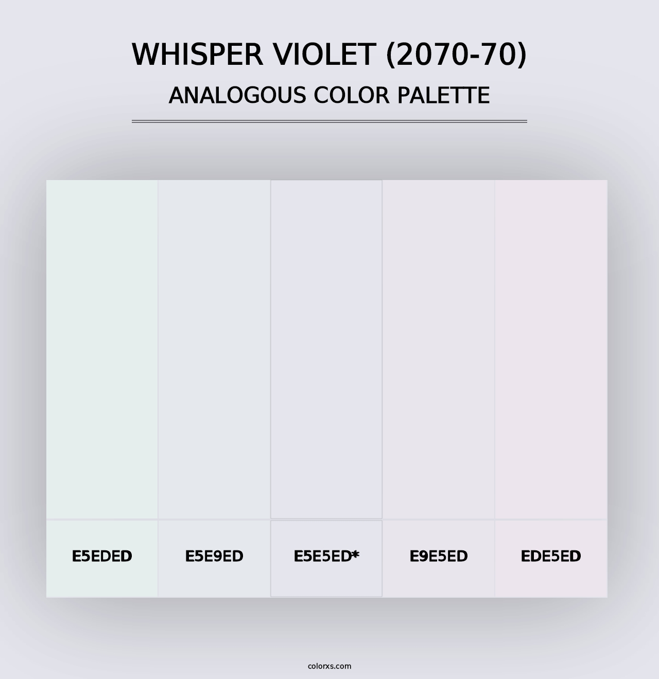 Whisper Violet (2070-70) - Analogous Color Palette