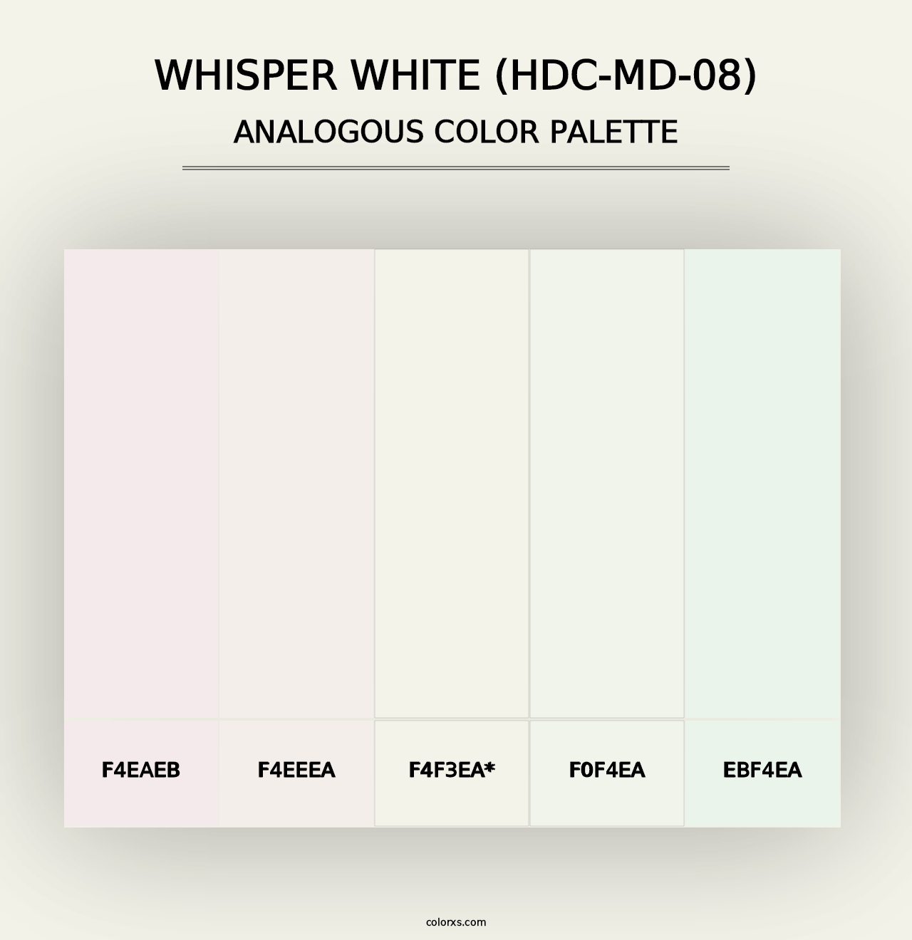 Whisper White (HDC-MD-08) - Analogous Color Palette