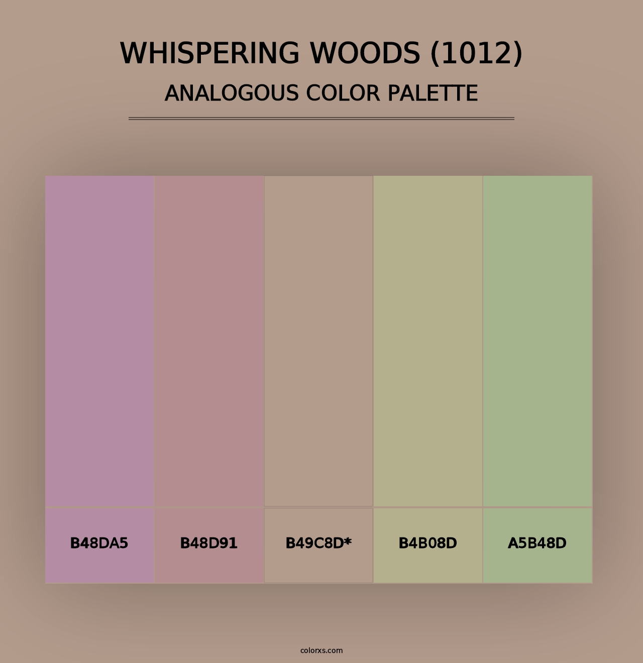 Whispering Woods (1012) - Analogous Color Palette