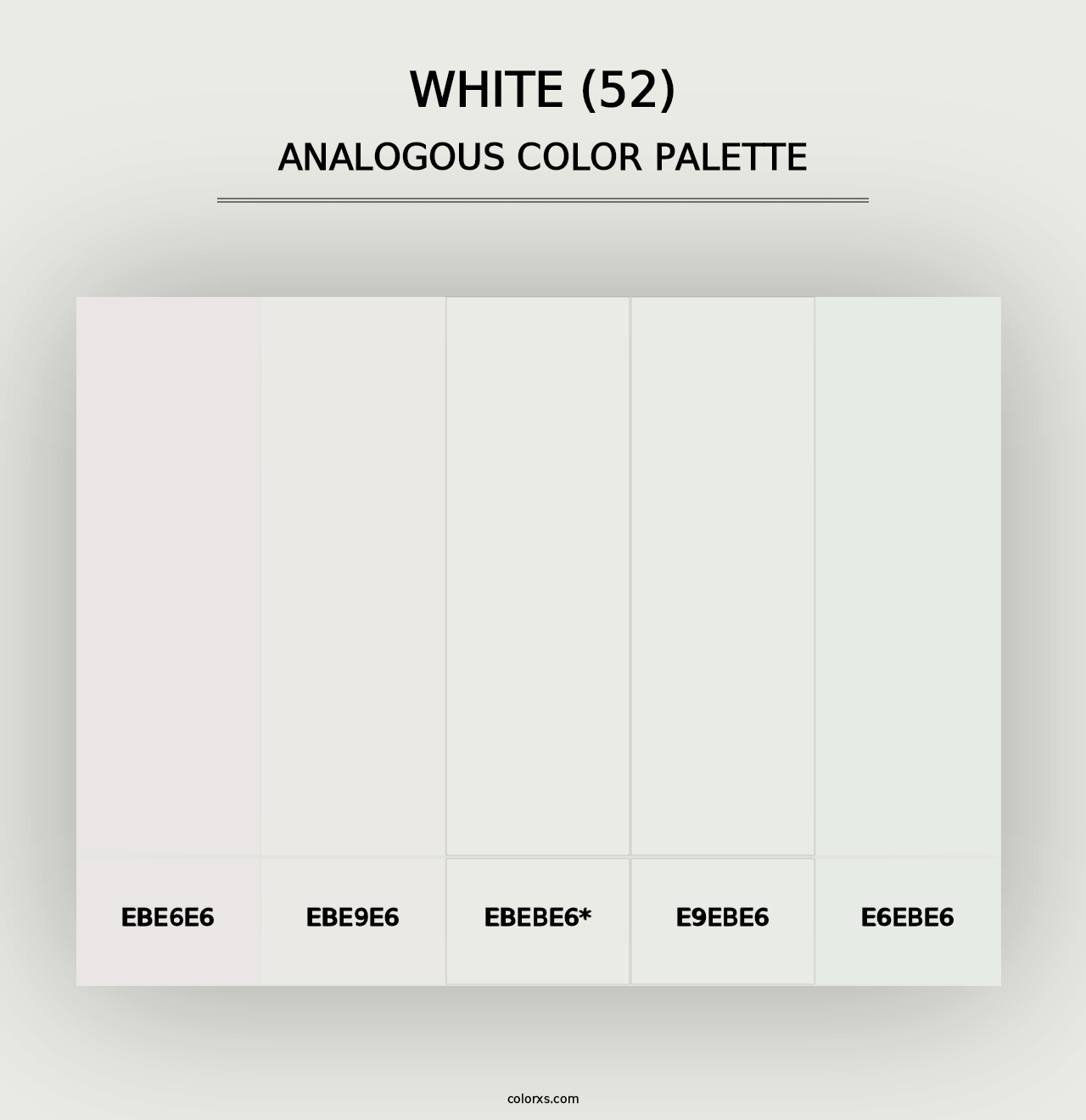 White (52) - Analogous Color Palette