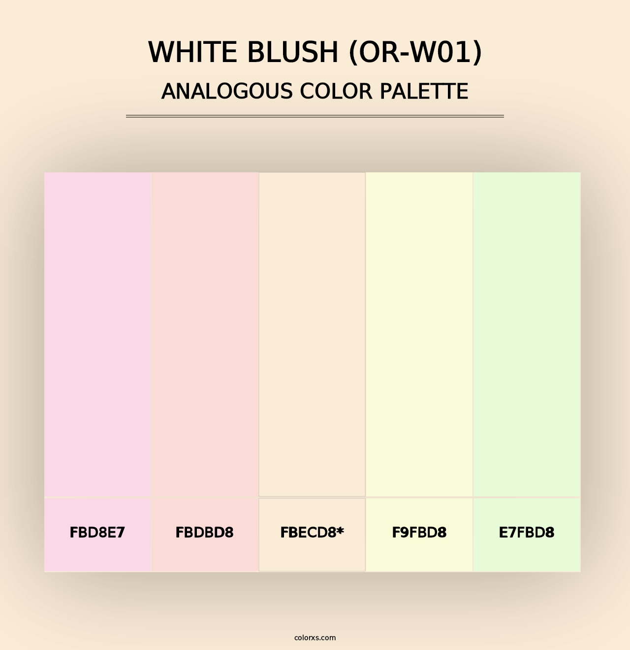 White Blush (OR-W01) - Analogous Color Palette