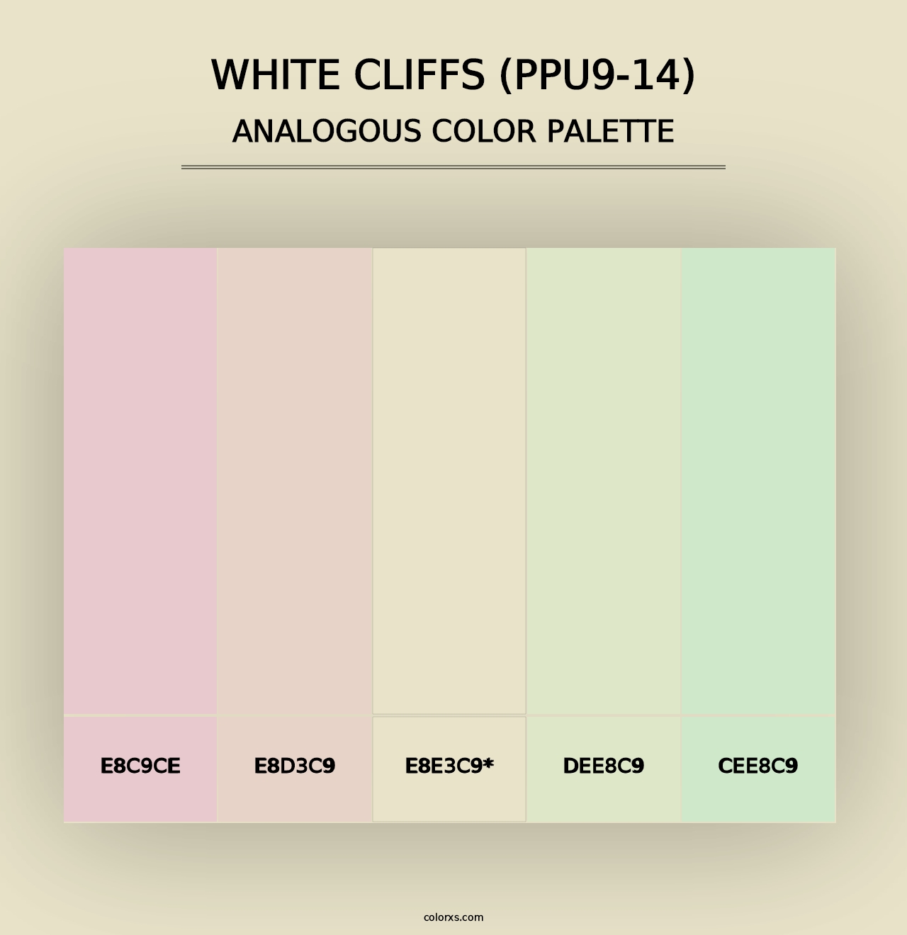 White Cliffs (PPU9-14) - Analogous Color Palette