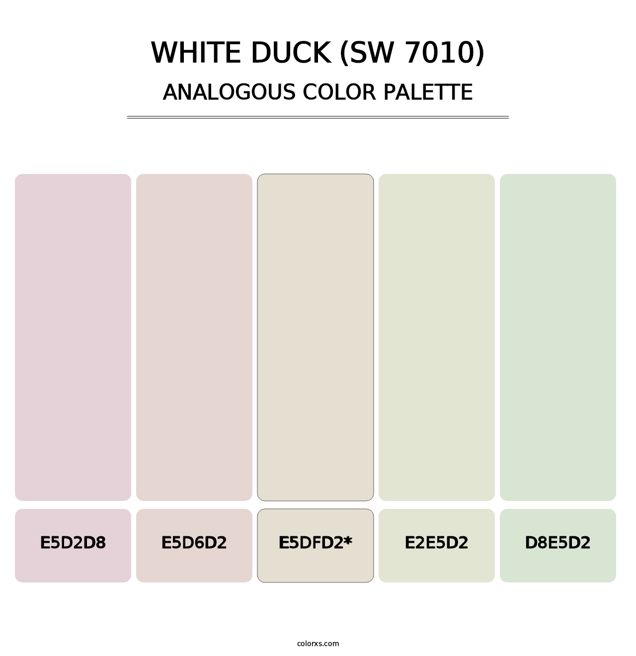 White Duck (SW 7010) - Analogous Color Palette