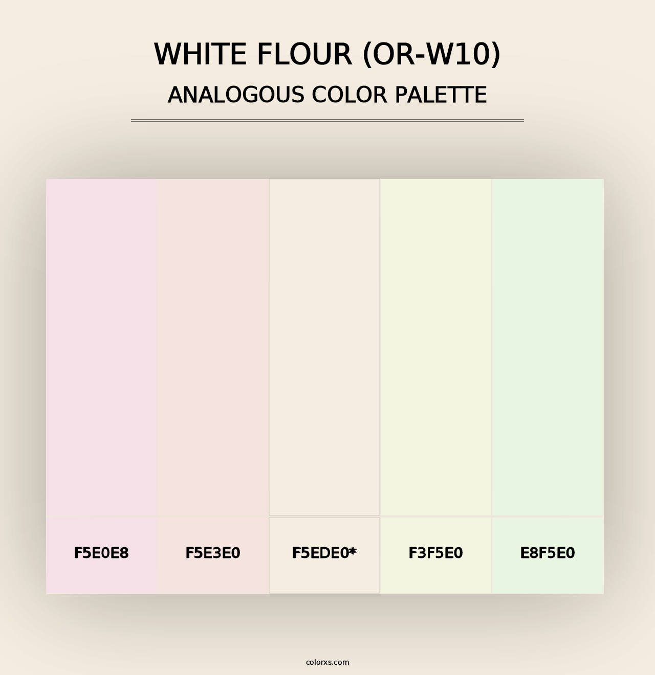 White Flour (OR-W10) - Analogous Color Palette