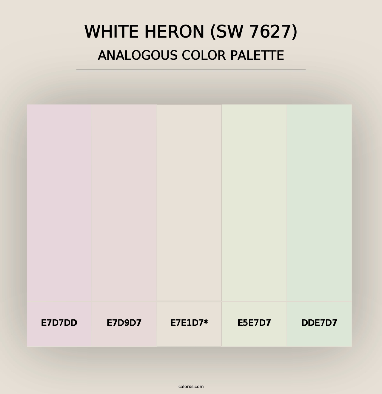 White Heron (SW 7627) - Analogous Color Palette