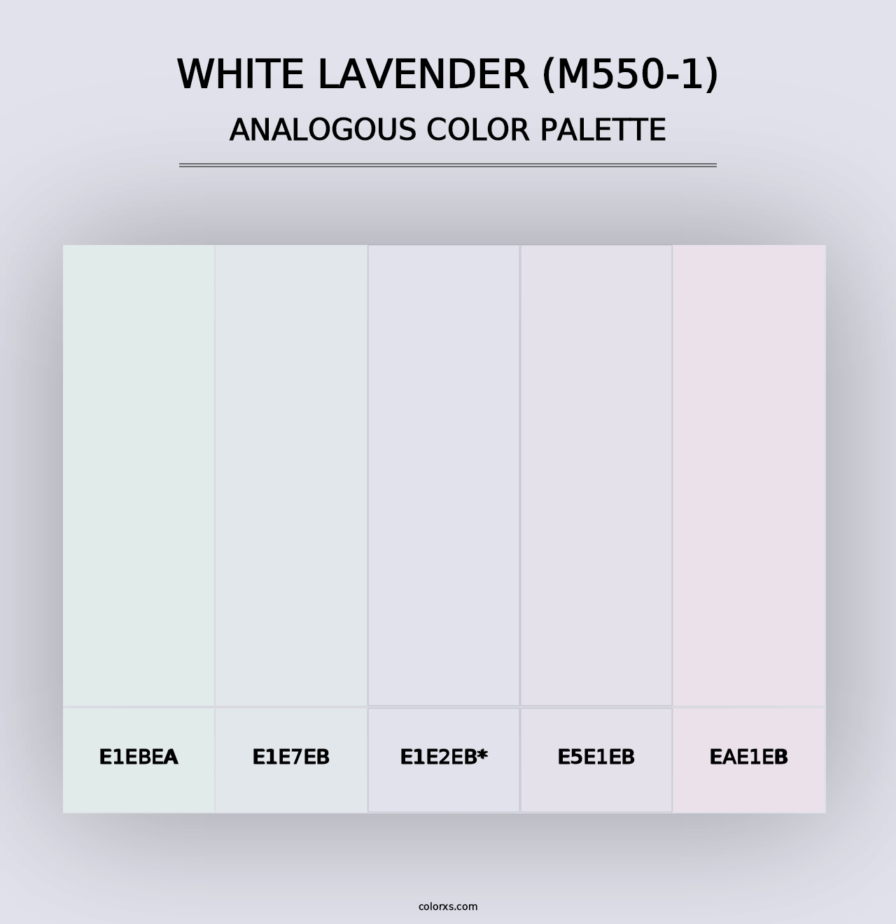 White Lavender (M550-1) - Analogous Color Palette