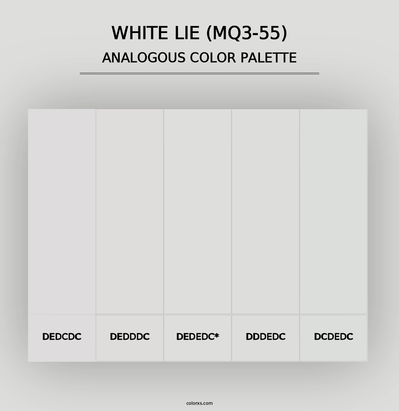 White Lie (MQ3-55) - Analogous Color Palette