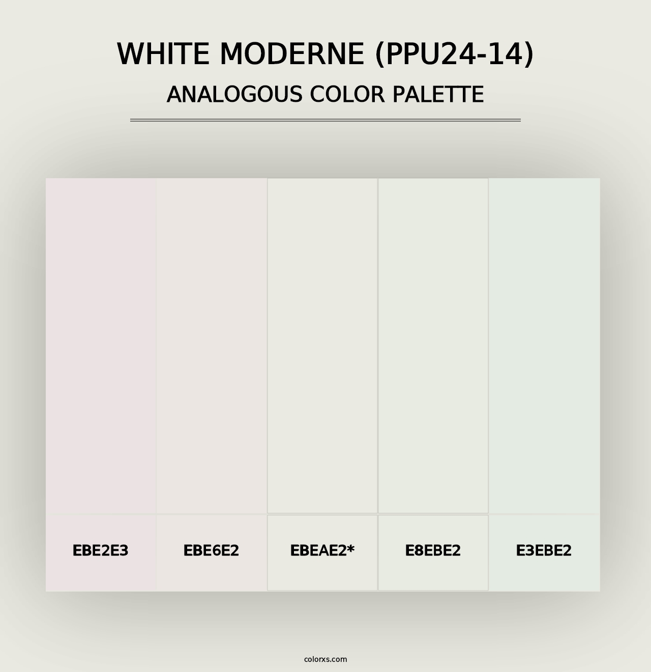 White Moderne (PPU24-14) - Analogous Color Palette