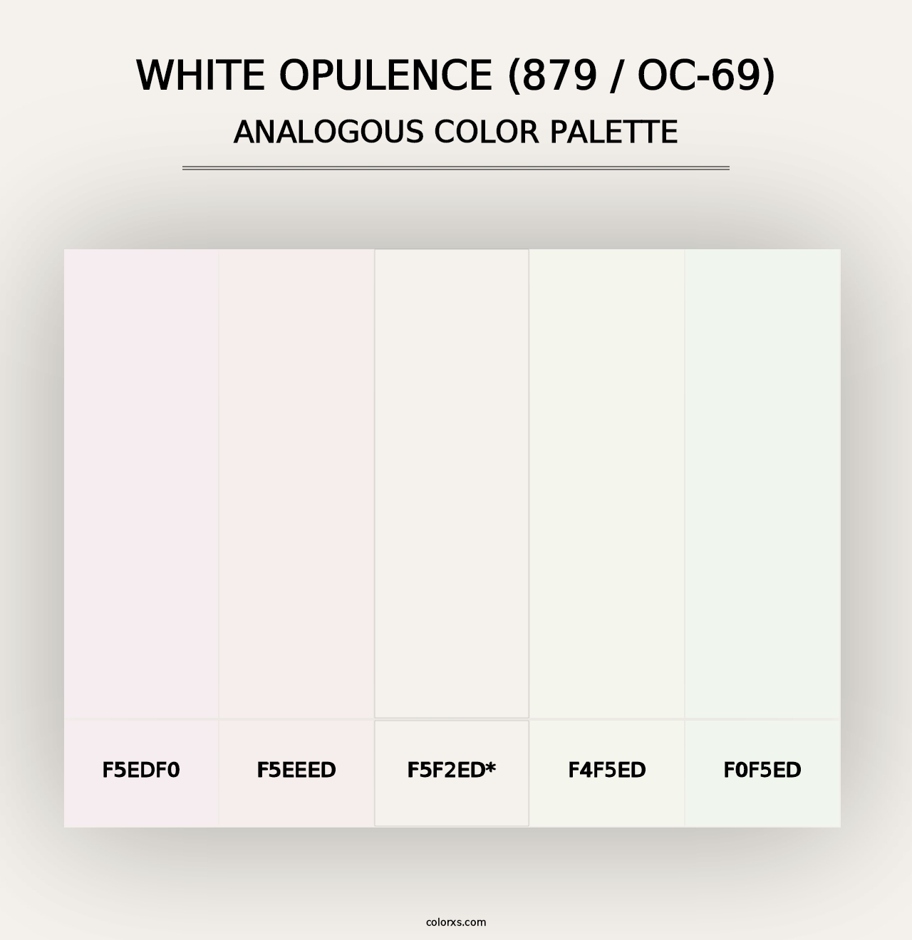 White Opulence (879 / OC-69) - Analogous Color Palette