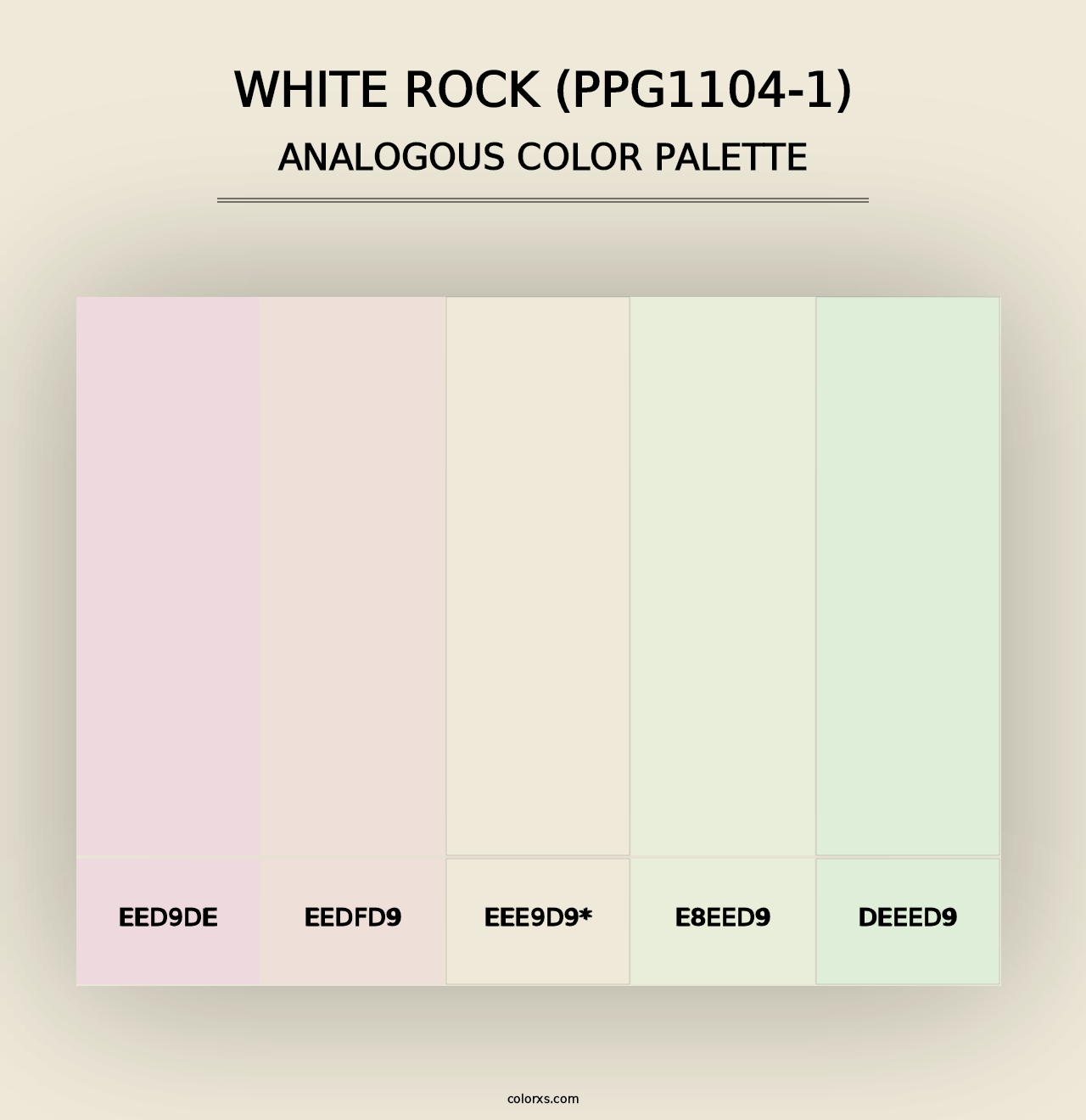 White Rock (PPG1104-1) - Analogous Color Palette