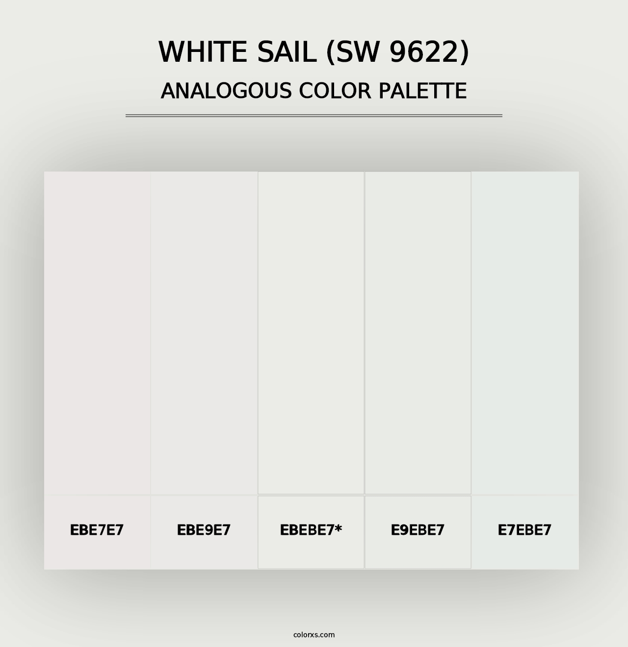 White Sail (SW 9622) - Analogous Color Palette