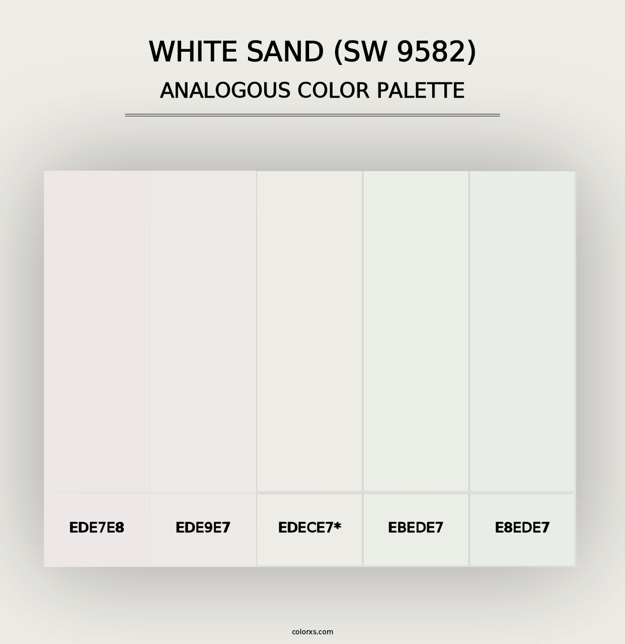 White Sand (SW 9582) - Analogous Color Palette