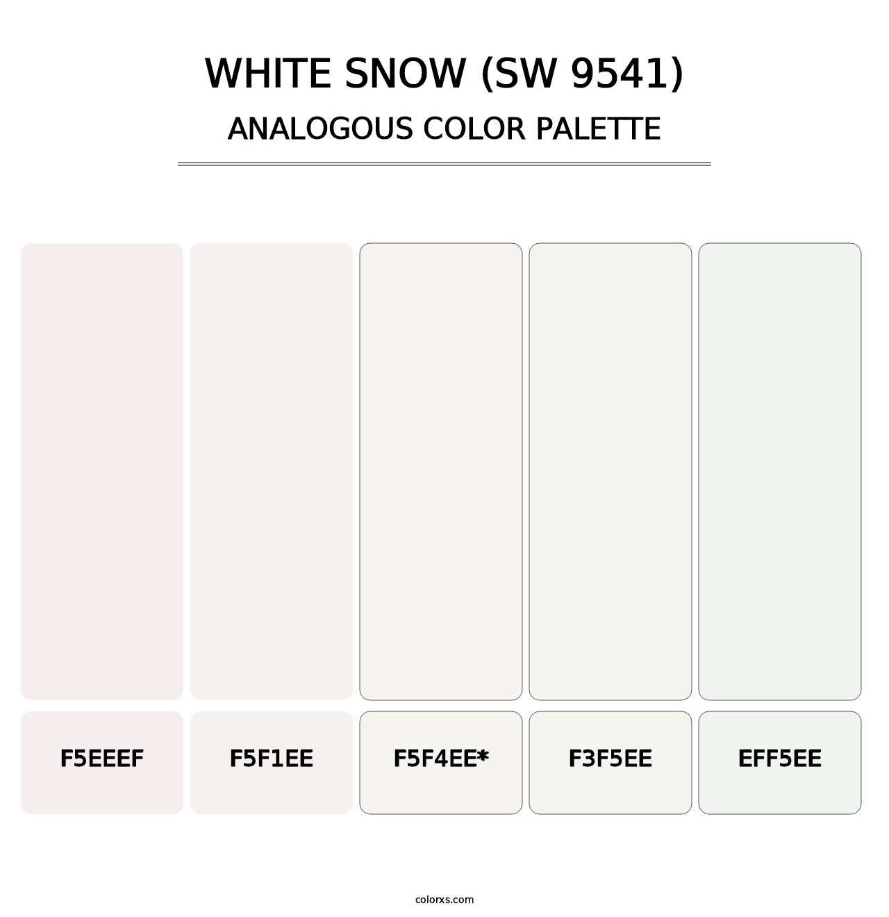 White Snow (SW 9541) - Analogous Color Palette