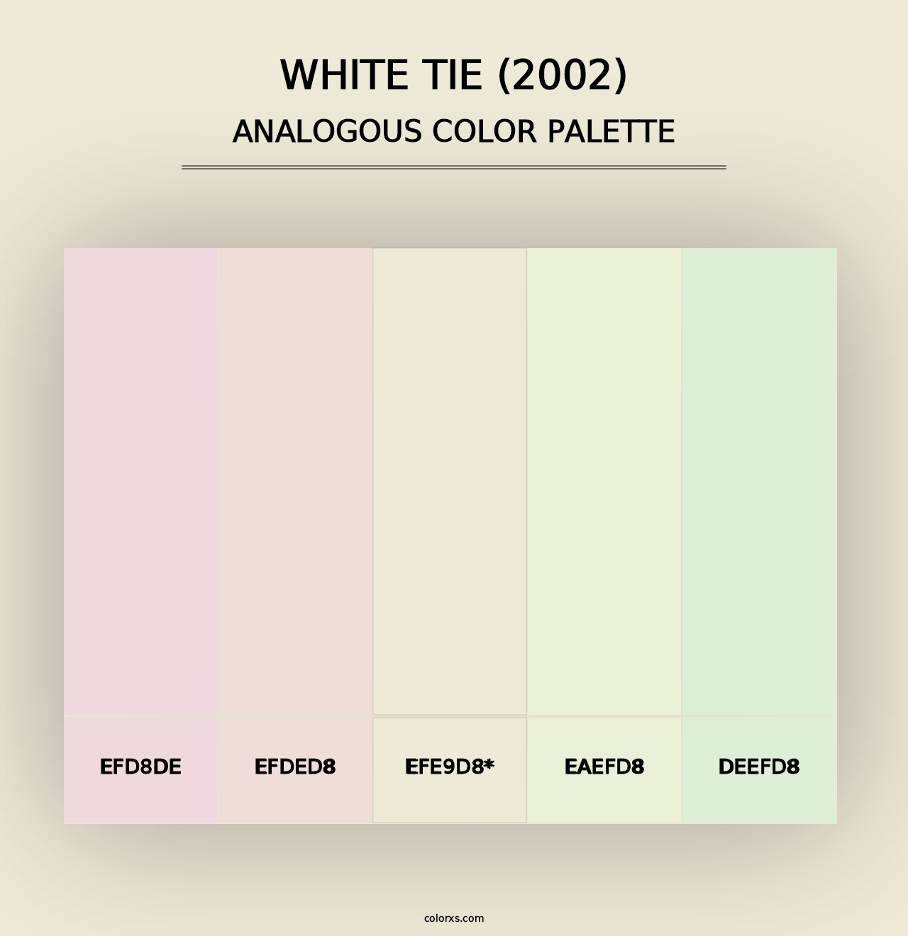 White Tie (2002) - Analogous Color Palette