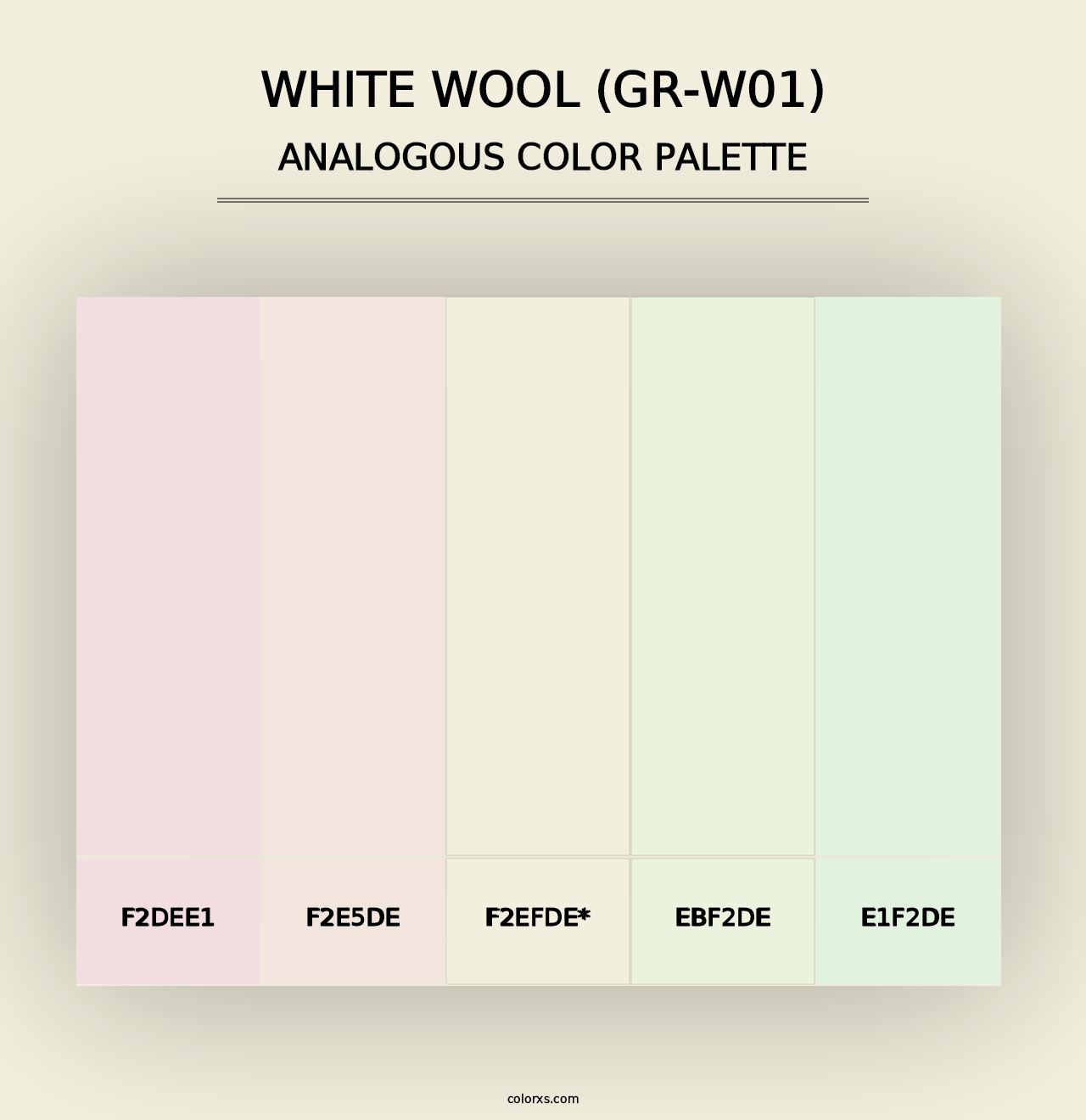 White Wool (GR-W01) - Analogous Color Palette