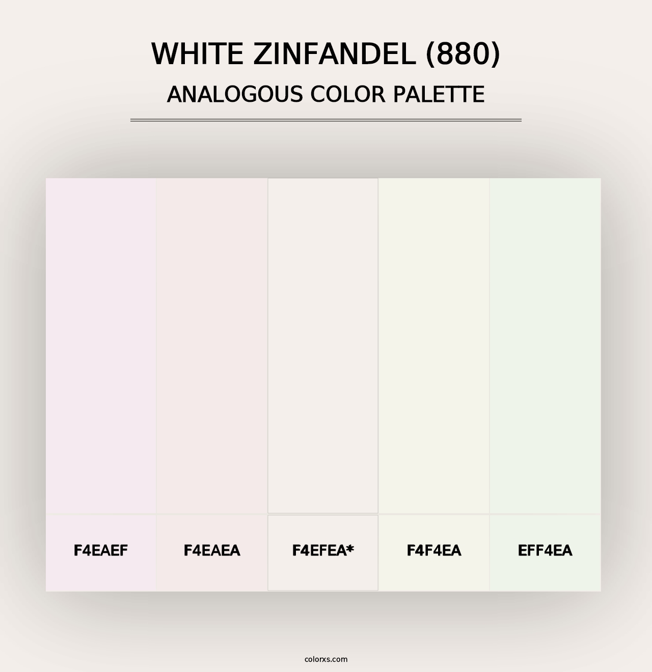 White Zinfandel (880) - Analogous Color Palette