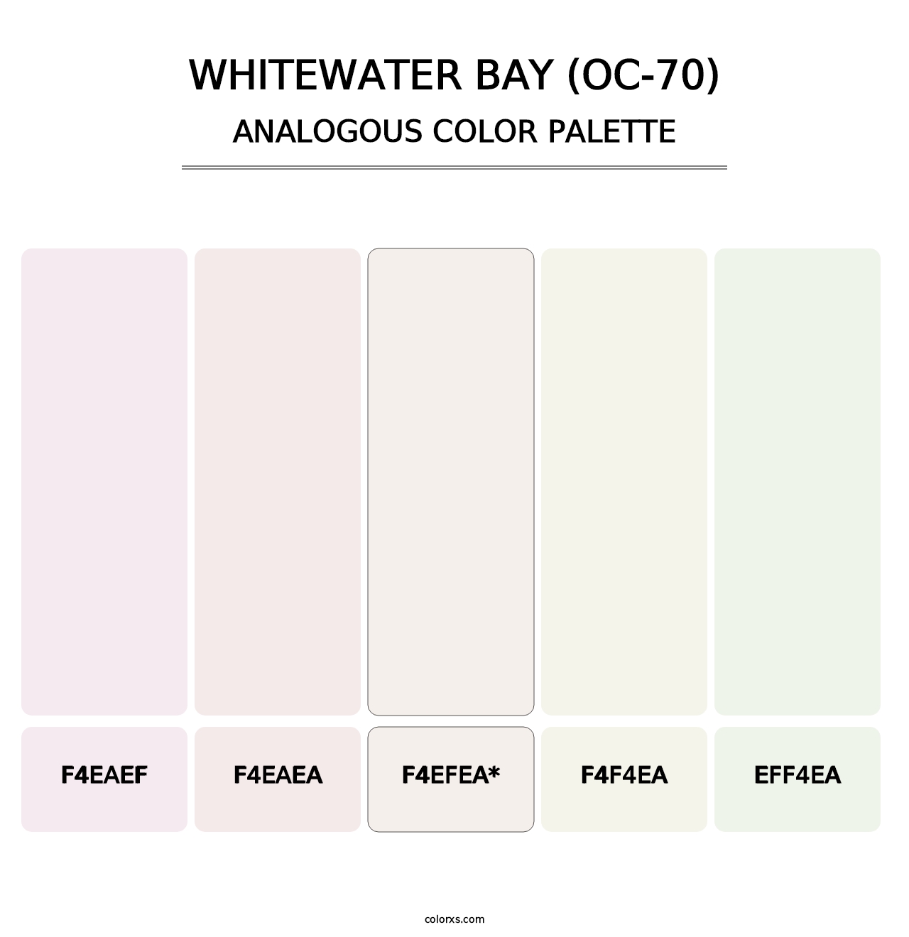 Whitewater Bay (OC-70) - Analogous Color Palette