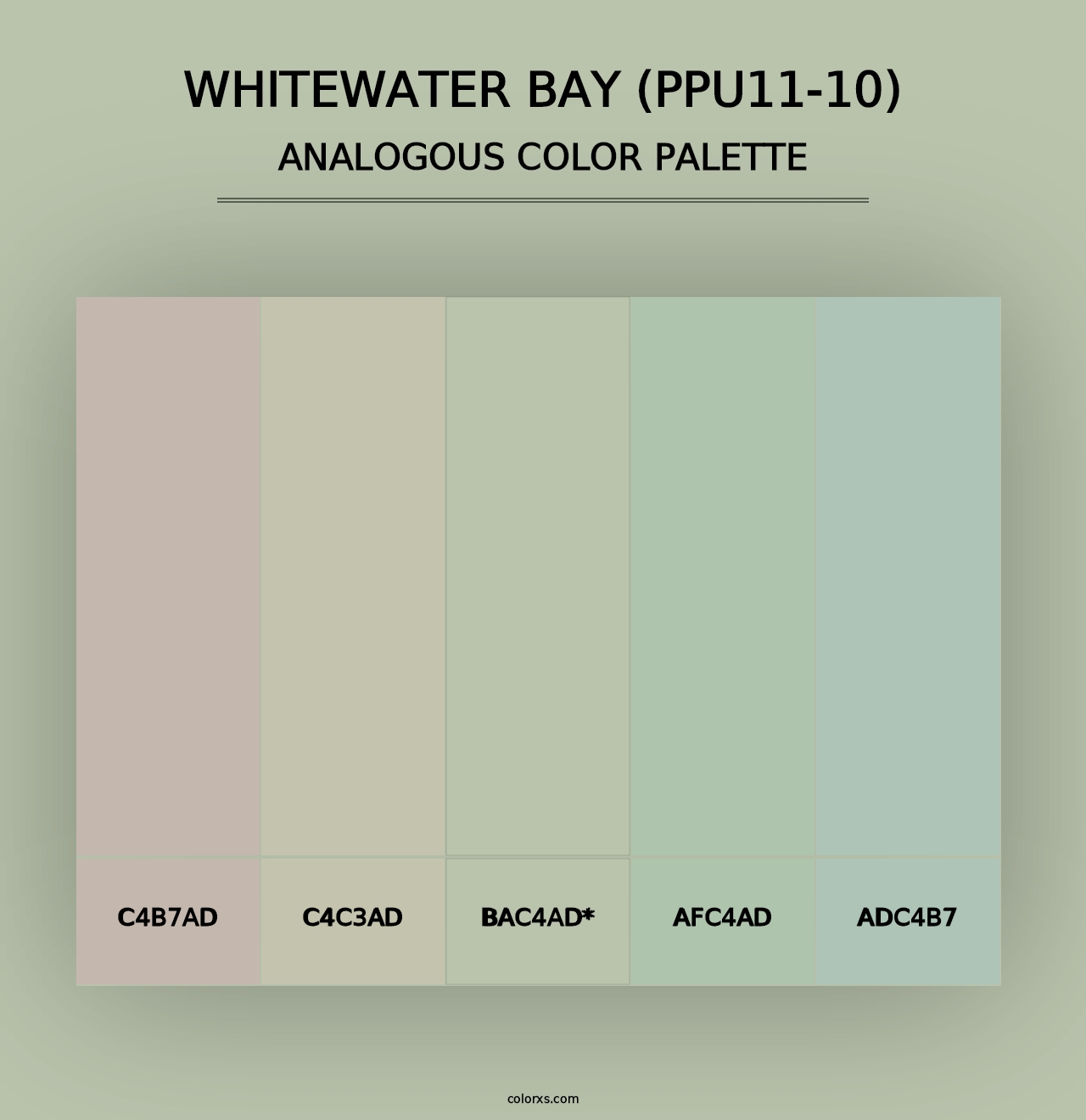 Whitewater Bay (PPU11-10) - Analogous Color Palette