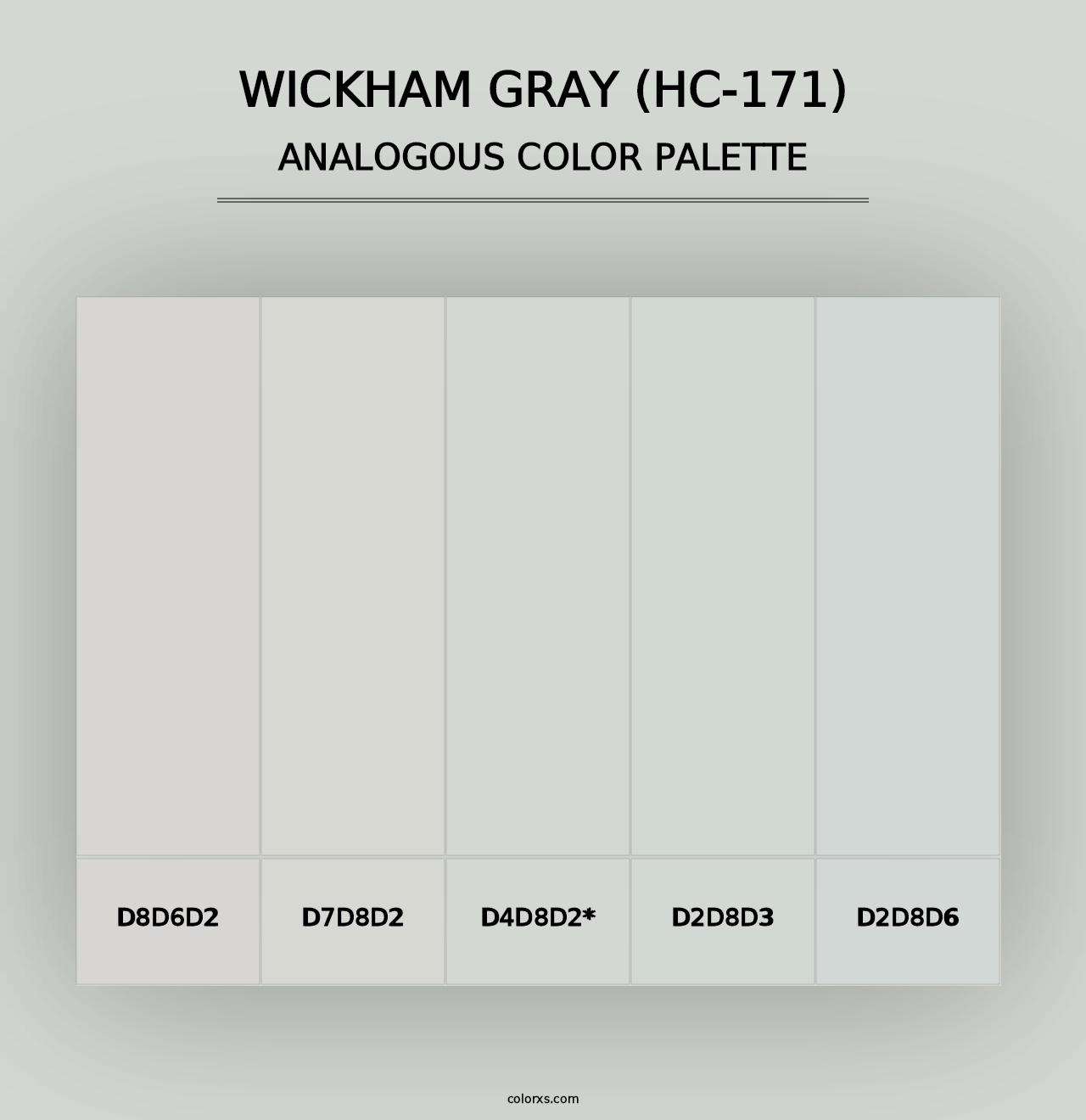 Wickham Gray (HC-171) - Analogous Color Palette