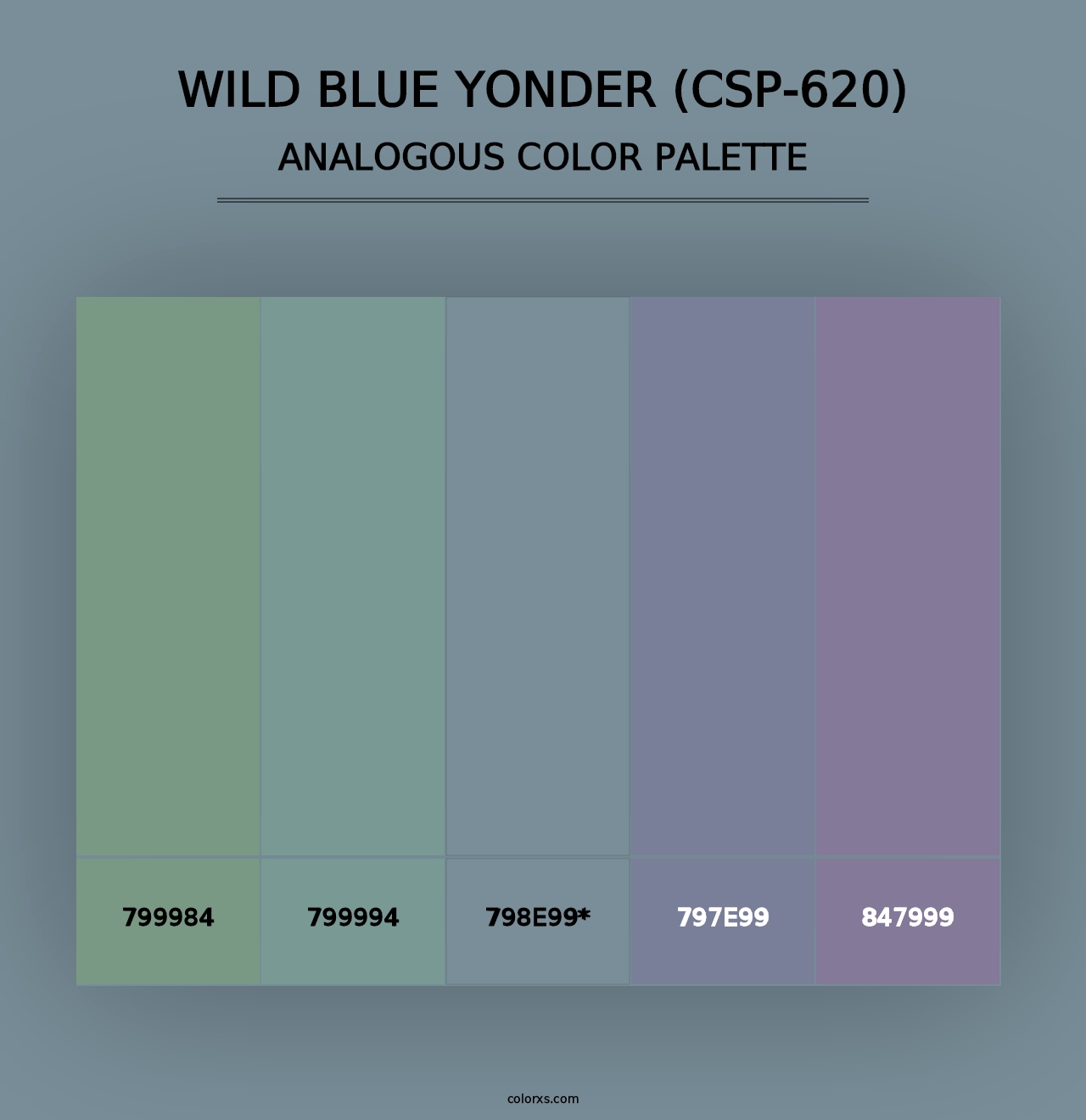 Wild Blue Yonder (CSP-620) - Analogous Color Palette