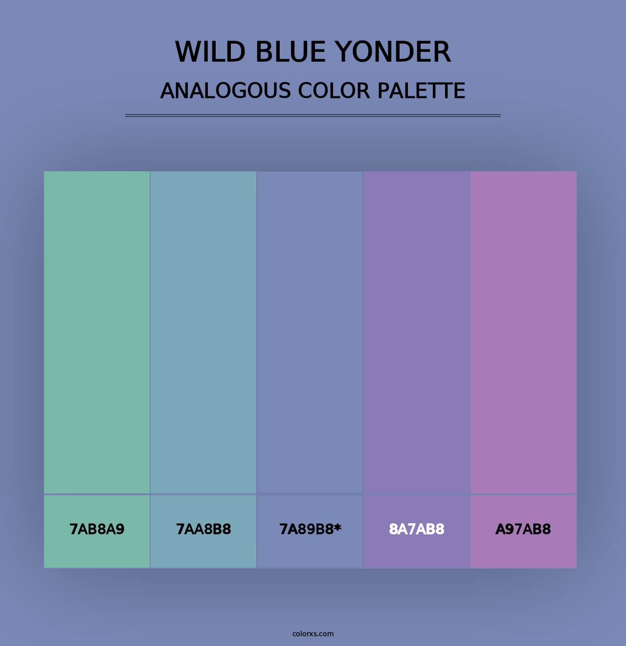 Wild Blue Yonder - Analogous Color Palette