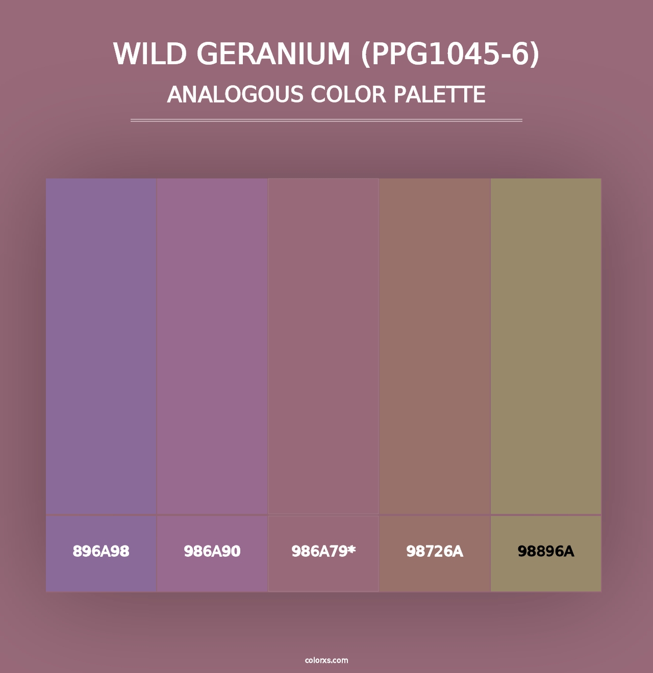 Wild Geranium (PPG1045-6) - Analogous Color Palette