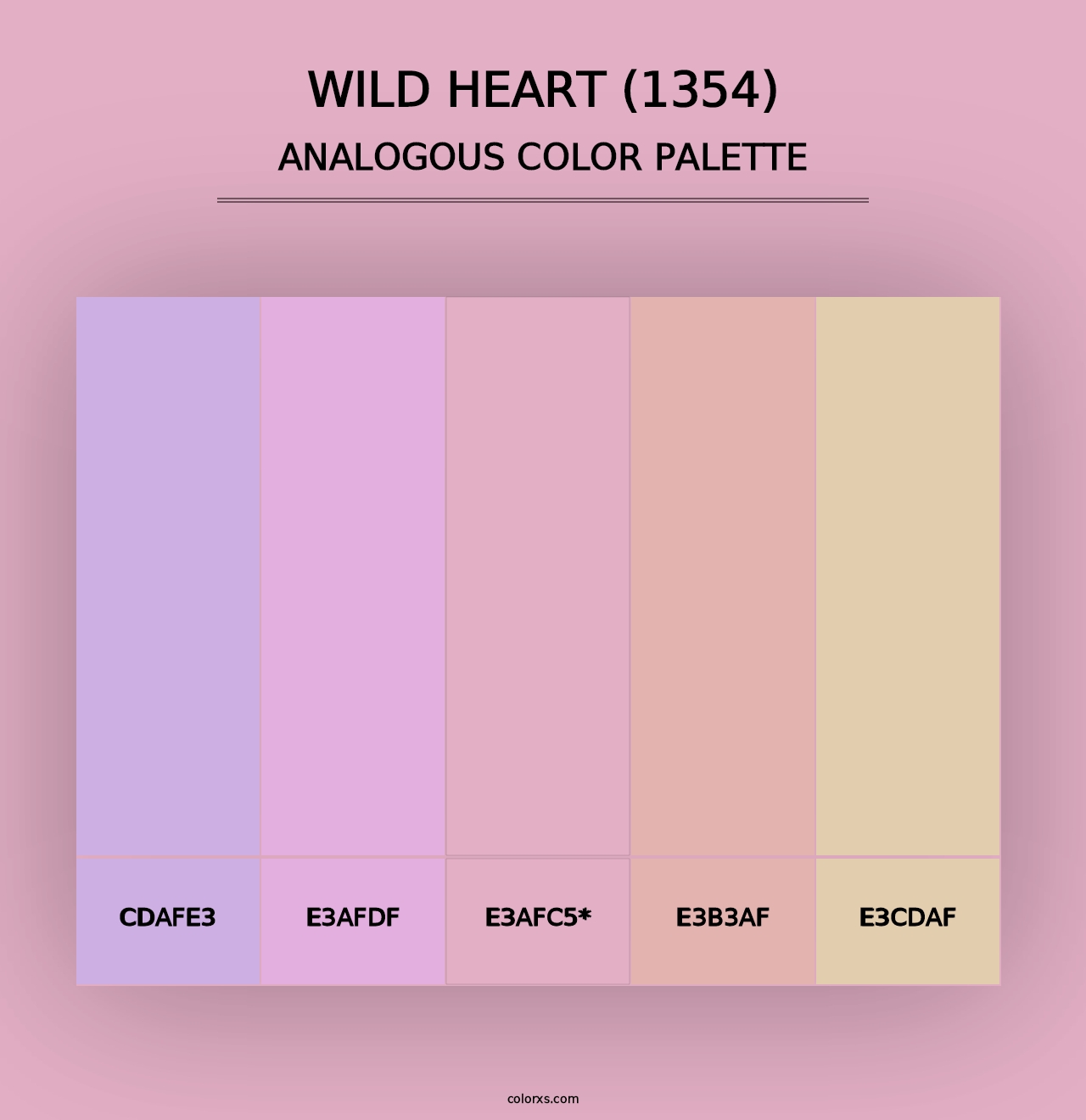 Wild Heart (1354) - Analogous Color Palette