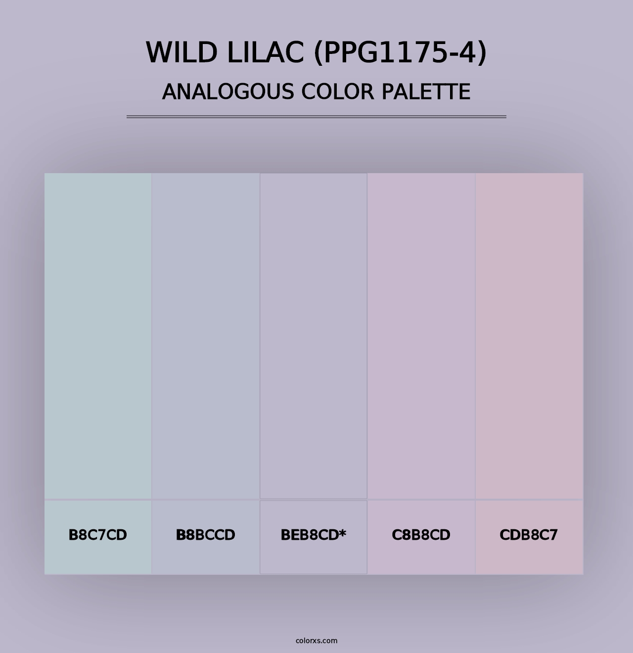 Wild Lilac (PPG1175-4) - Analogous Color Palette