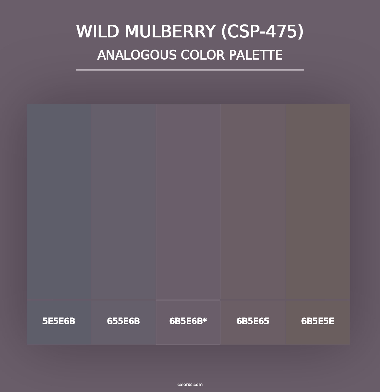 Wild Mulberry (CSP-475) - Analogous Color Palette