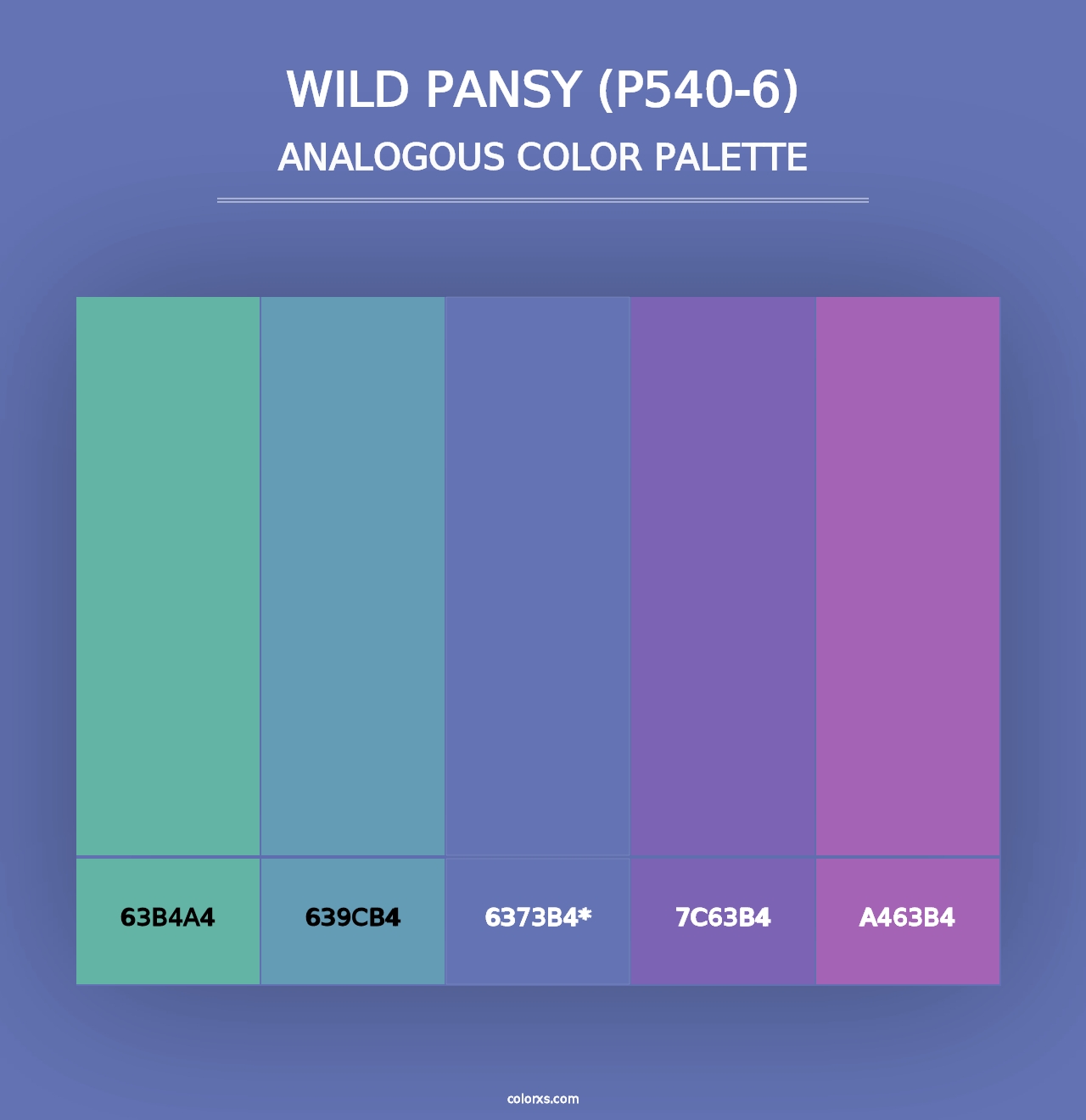 Wild Pansy (P540-6) - Analogous Color Palette